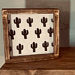 Cactus Framed Wood Sign